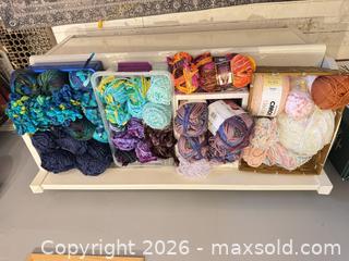 MaxSold Auction: Yarn Lot – Caron, Bernat, Red Heart & More | Colorful Skeins, Blues, Purples, Teal, Orange - Toronto (Ontario, Canada) SELLER MANAGED Moving Online Auction - Howard Park Avenue