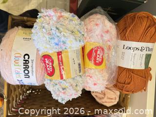 MaxSold Auction: Yarn Lot – Caron, Bernat, Red Heart & More | Colorful Skeins, Blues, Purples, Teal, Orange - Toronto (Ontario, Canada) SELLER MANAGED Moving Online Auction - Howard Park Avenue
