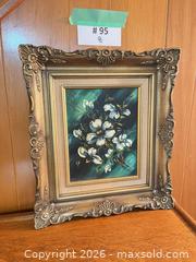 MaxSold Auction: (1pc) Original Dogwoods Oil Painting by Thelma Stobie - New Westminster (British Columbia, Canada) PARTNER MANAGED Estate Sale Online Auction - Chestnut Street