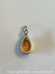 MaxSold Auction: (925 Sterling) & Citrine Teardrop Pendant - New Westminster (British Columbia, Canada) PARTNER MANAGED Estate Sale Online Auction - Chestnut Street