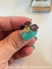 MaxSold Auction: (925 Sterling) Ring with Gemstones (Citrine, Amethyst & Garnet) - New Westminster (British Columbia, Canada) PARTNER MANAGED Estate Sale Online Auction - Chestnut Street