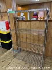 MaxSold Auction: Chrome 4-Shelf Metal Shelving Unit (#1) - New Westminster (British Columbia, Canada) PARTNER MANAGED Estate Sale Online Auction - Chestnut Street