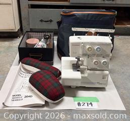 MaxSold Auction: Janome MyLock 204D Serger Overlock Sewing Machine w/ Instruction Manual - New Westminster (British Columbia, Canada) PARTNER MANAGED Estate Sale Online Auction - Chestnut Street