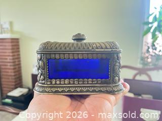 MaxSold Auction: Vintage Cobalt Glass & Unstamped Metal Box - New Westminster (British Columbia, Canada) PARTNER MANAGED Estate Sale Online Auction - Chestnut Street