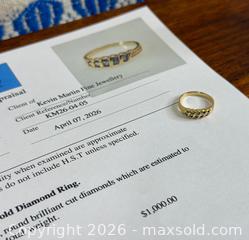 MaxSold Auction: 14K Yellow Gold Diamond Band Ring - Hamilton (Ontario, Canada) SELLER MANAGED Estate Sale Online Auction - Gertrude Street