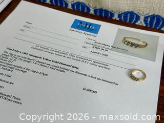 MaxSold Auction: 14K Yellow Gold Diamond Band Ring - Hamilton (Ontario, Canada) SELLER MANAGED Estate Sale Online Auction - Gertrude Street