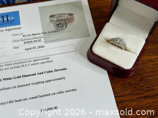 MaxSold Auction: 18K White Gold .93ct SI1 Diamond & CZ Ring - Hamilton (Ontario, Canada) SELLER MANAGED Estate Sale Online Auction - Gertrude Street
