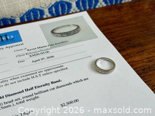 MaxSold Auction: 18K White Gold Diamond Half Eternity Band - Hamilton (Ontario, Canada) SELLER MANAGED Estate Sale Online Auction - Gertrude Street