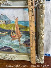 MaxSold Auction: EDITH M HUNT 'Sea Shore' Oil on Board Painting - Hamilton (Ontario, Canada) SELLER MANAGED Estate Sale Online Auction - Gertrude Street