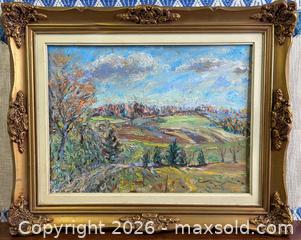 MaxSold Auction: Vintage Canadian Landscape Oil Painting MAITLAND BANTING 1995 Framed Impasto - Hamilton (Ontario, Canada) SELLER MANAGED Estate Sale Online Auction - Gertrude Street