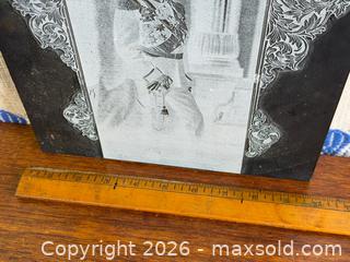 MaxSold Auction: Vintage Crayon Engraving Portrait – Ornate Metal Frame – Crahan Engraving Co. - Hamilton (Ontario, Canada) SELLER MANAGED Estate Sale Online Auction - Gertrude Street