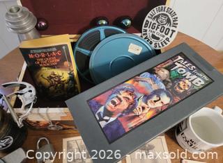 MaxSold Auction: Small Trunk Full of Various Items (Signed Book, Classic Horror Movies, Pins, Fun) - East Cocalico Township (Pennsylvania, USA) SELLER MANAGED Downsizing Online Auction - Stevens Road