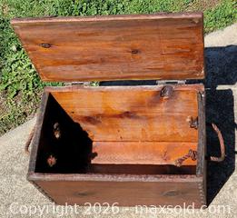 MaxSold Auction: Very Old Looking Wooden Chest - East Cocalico Township (Pennsylvania, USA) SELLER MANAGED Downsizing Online Auction - Stevens Road