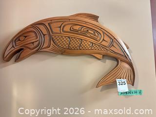 MaxSold Auction: Hand-Carved Northwest Coast Fish Wall Carving - West Vancouver (British Columbia, Canada) SELLER MANAGED Downsizing Online Auction - 17th Street (CONDO)