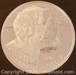 MaxSold Auction: 1670-1995 Canada Silver Proof Commemorating the 325th Anniversary of the Hudson's Bay Company 1 Dollar  - Newmarket (Ontario, Canada) PARTNER MANAGED Reseller Online Auction - Walter Avenue