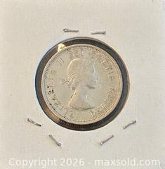 MaxSold Auction: 1953SF Cdn. Silver Queen Elizabeth II 25 Cents  - Newmarket (Ontario, Canada) PARTNER MANAGED Reseller Online Auction - Walter Avenue