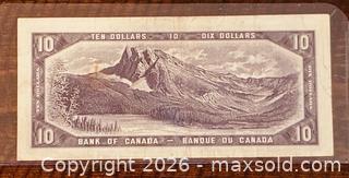 MaxSold Auction: 1954 Cdn. Queen Elizabeth II 10 Dollars Paper Banknote  - Newmarket (Ontario, Canada) PARTNER MANAGED Reseller Online Auction - Walter Avenue