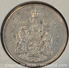 MaxSold Auction: 1963 Cdn. Silver Queen Elizabeth II 50 Cents  - Newmarket (Ontario, Canada) PARTNER MANAGED Reseller Online Auction - Walter Avenue