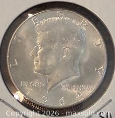 MaxSold Auction: 1964 US Silver Proof-Like Kennedy Half Dollar  - Newmarket (Ontario, Canada) PARTNER MANAGED Reseller Online Auction - Walter Avenue