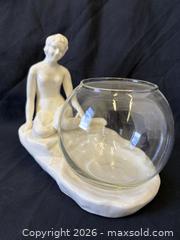 MaxSold Auction: Art Deco Ceramic Nude Lady Holder With Glass Aquarium Bowl - Toronto (Ontario, Canada) PARTNER MANAGED Reseller Online Auction - Railside Road