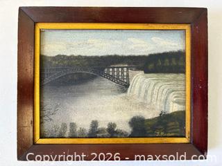 MaxSold Auction: C.1900 "Niagara Falls" Oil Painting On Board Artist Signed J Manson - Toronto (Ontario, Canada) PARTNER MANAGED Reseller Online Auction - Railside Road
