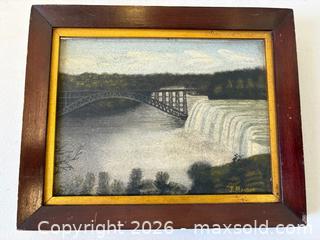 MaxSold Auction: C.1900 "Niagara Falls" Oil Painting On Board Artist Signed J Manson - Toronto (Ontario, Canada) PARTNER MANAGED Reseller Online Auction - Railside Road