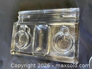 MaxSold Auction: C.1930 Art Deco Modernist All Glass Twin Well Lidded Inkwell - Toronto (Ontario, Canada) PARTNER MANAGED Reseller Online Auction - Railside Road