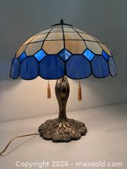 MaxSold Auction: Large Stained Glass Bronzed Metal Lily-Pad Base Table Lamp Works - Toronto (Ontario, Canada) PARTNER MANAGED Reseller Online Auction - Railside Road