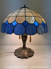 MaxSold Auction: Large Stained Glass Bronzed Metal Lily-Pad Base Table Lamp Works - Toronto (Ontario, Canada) PARTNER MANAGED Reseller Online Auction - Railside Road