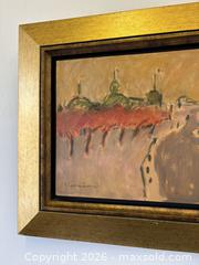 MaxSold Auction: "Les Plaines Derriere Le Manege" Oil On Wood Quebec Artist Signed Simon Carmichael - Toronto (Ontario, Canada) PARTNER MANAGED Reseller Online Auction - Railside Road