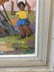 MaxSold Auction: Remarkable "Fun In Mexico" Large Oil Painting On Canvas Artist Signed Pat McNaughton - Toronto (Ontario, Canada) PARTNER MANAGED Reseller Online Auction - Railside Road