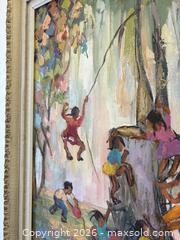 MaxSold Auction: Remarkable "Fun In Mexico" Large Oil Painting On Canvas Artist Signed Pat McNaughton - Toronto (Ontario, Canada) PARTNER MANAGED Reseller Online Auction - Railside Road