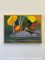 MaxSold Auction: Vibrant Abstract Impressionist Oil Painting On Board Estonian Artist Signed Armilde Siekierski {1925-2020} - Toronto (Ontario, Canada) PARTNER MANAGED Reseller Online Auction - Railside Road