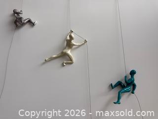 MaxSold Auction: Ancizar Marin Climbing Wall Sculptures (Set of 3) - Toronto (Ontario, Canada) SELLER MANAGED Moving Online Auction - Dupont Street