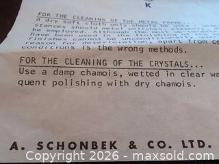 MaxSold Auction: Schonbek Crystal and Brass Chandelier B - Toronto (Ontario, Canada) Downsizing Online Auction - Bonacres Avenue