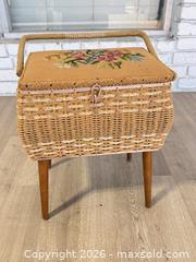 MaxSold Auction: Dritz Antique sewing basket stool - Cocoa (Florida, USA) SELLER MANAGED Estate Sale Online Auction - Broadcast Court