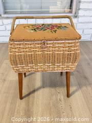 MaxSold Auction: Dritz Antique sewing basket stool - Cocoa (Florida, USA) SELLER MANAGED Estate Sale Online Auction - Broadcast Court
