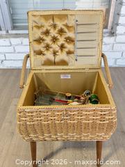 MaxSold Auction: Dritz Antique sewing basket stool - Cocoa (Florida, USA) SELLER MANAGED Estate Sale Online Auction - Broadcast Court