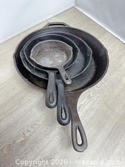 MaxSold Auction: Lot of 4 Cast Iron Skillets  - Cocoa (Florida, USA) SELLER MANAGED Estate Sale Online Auction - Broadcast Court