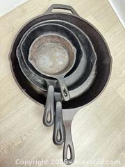 MaxSold Auction: Lot of 4 Cast Iron Skillets  - Cocoa (Florida, USA) SELLER MANAGED Estate Sale Online Auction - Broadcast Court