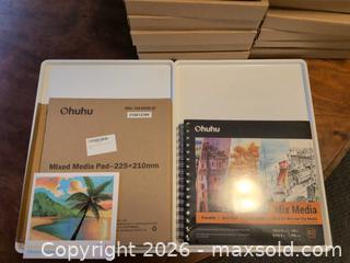 MaxSold Auction: Lot of 16 – Ohuhu Watercolour / Mixed Media Sketchbooks (8.3" x 8.3") – New - Vancouver (British Columbia, Canada) SELLER MANAGED Downsizing Online Auction - Shaughnessy Street
