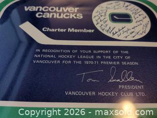 MaxSold Auction: Vancouver Canucks Framed Print with Signatures - Vancouver (British Columbia, Canada) SELLER MANAGED Downsizing Online Auction - Shaughnessy Street