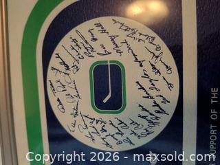MaxSold Auction: Vancouver Canucks Framed Print with Signatures - Vancouver (British Columbia, Canada) SELLER MANAGED Downsizing Online Auction - Shaughnessy Street