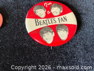 MaxSold Auction: The Beatles Pins Including an Original 64 - Forks Township (Pennsylvania, USA) SELLER MANAGED Downsizing Online Auction - Ben Jon Road               