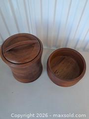 MaxSold Auction: MCM Teak Ice bucket and Bowl  Danish design - Surrey (British Columbia, Canada) SELLER MANAGED Reseller Online Auction - King George Boulevard (STORAGE)