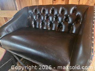 MaxSold Auction: Antique Wooden Sleigh/Cutter, Red & Black, 2-Person - Elizabethtown-Kitley (Ontario, Canada) PARTNER MANAGED Estate Sale Online Auction - Rocksprings Road