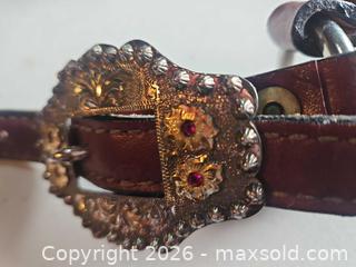 MaxSold Auction: Leather Western Floral Tooled Headstall Bridle with Conchos & Rhinestones - Elizabethtown-Kitley (Ontario, Canada) PARTNER MANAGED Estate Sale Online Auction - Rocksprings Road