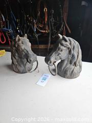 MaxSold Auction: Pair of Cast Iron Horse Post/Gateway Decor - Elizabethtown-Kitley (Ontario, Canada) PARTNER MANAGED Estate Sale Online Auction - Rocksprings Road