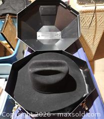 MaxSold Auction: Serratelli Black Felt Cowboy Hat Size 7 1/8, 4 in Brim - Elizabethtown-Kitley (Ontario, Canada) PARTNER MANAGED Estate Sale Online Auction - Rocksprings Road