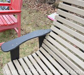 MaxSold Auction: 2-Seat Polywood Glider Bench with Black Frame - Elizabethtown-Kitley (Ontario, Canada) PARTNER MANAGED Estate Sale Online Auction - Rocksprings Road